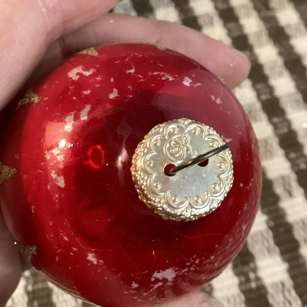 Magic Rauch Festive Red and Gold 11 Vintage Glass Ornaments